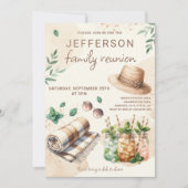 Boho Summer Family Picnic Party Invitation 招待状 (正面)