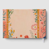 Boho Summer Pink Floral Wedding ゲストブック (裏面)