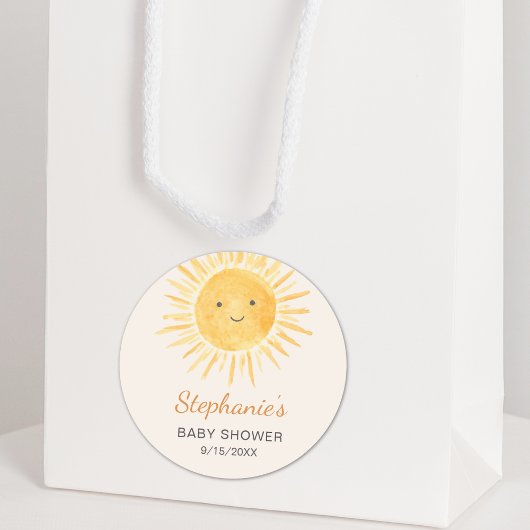 Boho Sunジェンダーニュートラル赤ちゃんシャワー ラウンドシール