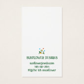 BOHO SUNフラワーズイヤリングジュエリーディスプレイカード (裏面)