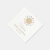 Boho Sunベビーシャワー スタンダードカクテルナプキン (角)
