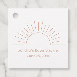 Boho Sunベビーシャワー フェイバータグ