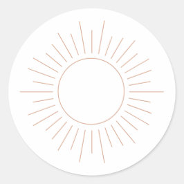 Boho Sunベビーシャワー ラウンドシール