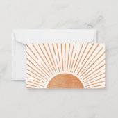 Boho Sun赤ちゃんシャワーブックベビーカード ノートカード (裏面)