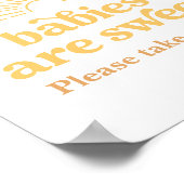 Boho Sun赤ちゃんシャワーベビーは甘いサイン ポスター (角)