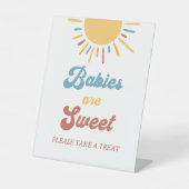 Boho Sun赤ちゃんシャワーベビー甘い好意サイン 台座サイン (正面)