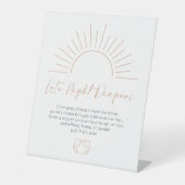 Boho Sun赤ちゃんシャワー深夜おむつ 台座サイン (正面)