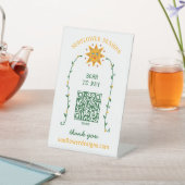BOHO SUN 花 植物 スキャンして支払うQRコード 台座サイン (インサイチュ)