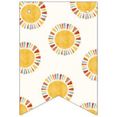 Boho Sun 1st誕生日フォトバナー バンティングフラッグ (第1の旗)