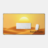 Boho Sun Abstract Amber Earthy Tones デスクマット (キーボード&マウス)