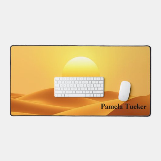Boho Sun Abstract Amber Earthy Tones デスクマット (キーボード&マウス)