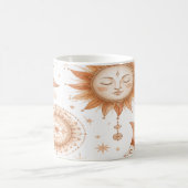 Boho Sun and Moon Celestial Mug コーヒーマグカップ (中央)