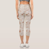 Boho Sun and Moon Pattern カプリレギンス (裏面)