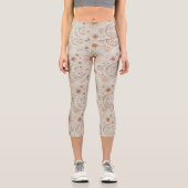 Boho Sun and Moon Pattern カプリレギンス (正面)