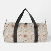 Boho Sun and Moon Pattern ダッフルバッグ (裏面)