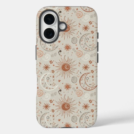 Boho Sun and Moon Pattern Case-Mate iPhoneケース (裏面)