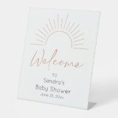 Boho Sun Baby Showerへようこそ 台座サイン (正面)