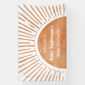 Boho Sun Baby Shower Welcome Banner 横断幕 (縦)