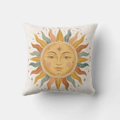 Boho Sun Face Pillow クッション (裏面)