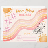 Boho Sun Girlsカラーリングアクティビティページ (正面/裏面)