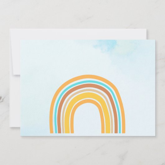 Boho Sun, Here Comes The Son, Blue Orange Rainbow 招待状 (裏面)