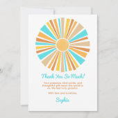 Boho Sun, Here Comes The Son, Retro Rainbow サンキューカード (正面)
