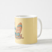 Boho Sun, Moon, and Ocean Wave Aesthetic Mug コーヒーマグカップ (正面右)
