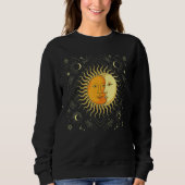 Boho Sun Moon Celestial Bodies Astronomy Universe  スウェットシャツ (正面)