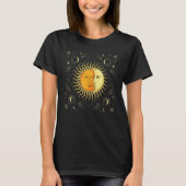 Boho Sun Moon Celestial Bodies Astronomy Universe  Tシャツ (正面)