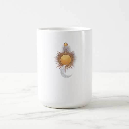Boho Sun Moon Celestial Coffee Mug Witchy Cup コーヒーマグカップ (中央)