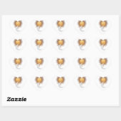 Boho Sun Moon Celestial Heart Sticker Decal ハートシール (シート)