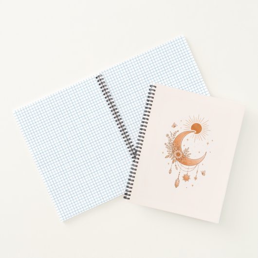Boho Sun & Moon Deluxe Notebook ノートブック (内部)