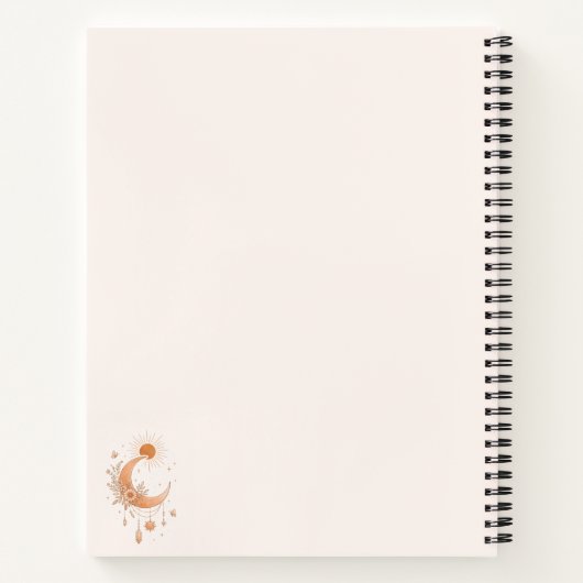 Boho Sun & Moon Deluxe Notebook ノートブック (裏面)