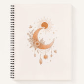 Boho Sun & Moon Deluxe Notebook ノートブック (正面)