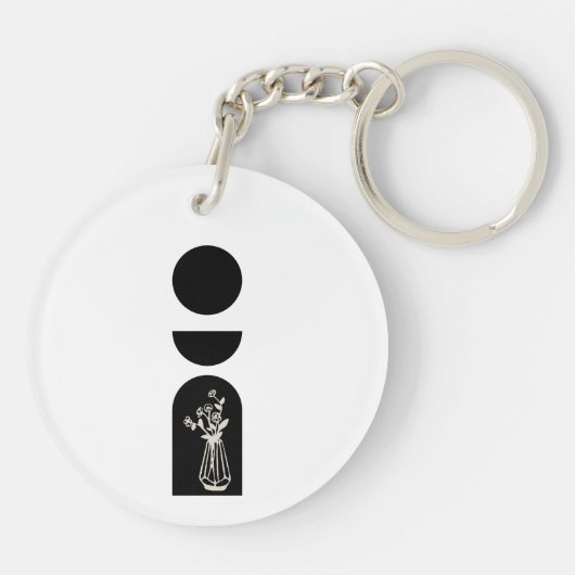 Boho Sun Moon Flower Pot boho bohemian キーホルダー (裏面)