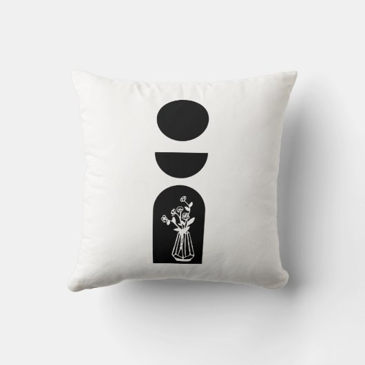 Boho Sun Moon Flower Pot boho bohemian クッション (裏面)