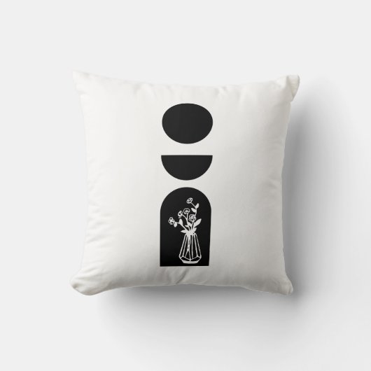 Boho Sun Moon Flower Pot boho bohemian クッション (正面)