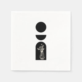 Boho Sun Moon Flower Pot boho bohemian スタンダードカクテルナプキン