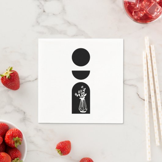 Boho Sun Moon Flower Pot boho bohemian スタンダードカクテルナプキン (インサイチュ)