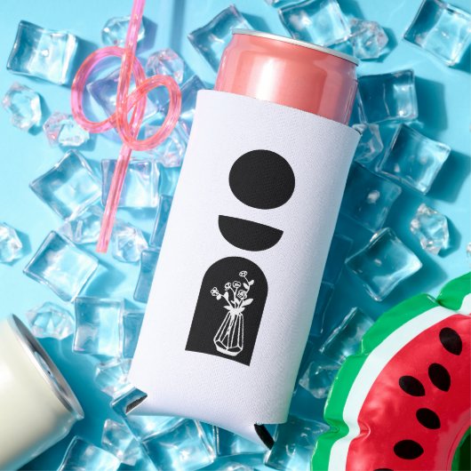 Boho Sun Moon Flower Pot boho bohemian スリム缶クーラー (インサイチュ 夏)