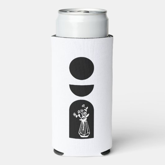 Boho Sun Moon Flower Pot boho bohemian スリム缶クーラー (Seltzer裏面)