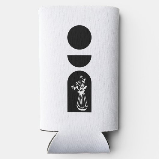 Boho Sun Moon Flower Pot boho bohemian スリム缶クーラー (裏面)