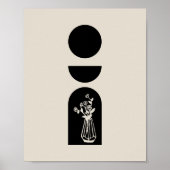 Boho Sun Moon Flower Pot boho bohemian ポスター (正面)