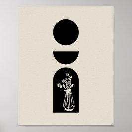 Boho Sun Moon Flower Pot boho bohemian ポスター