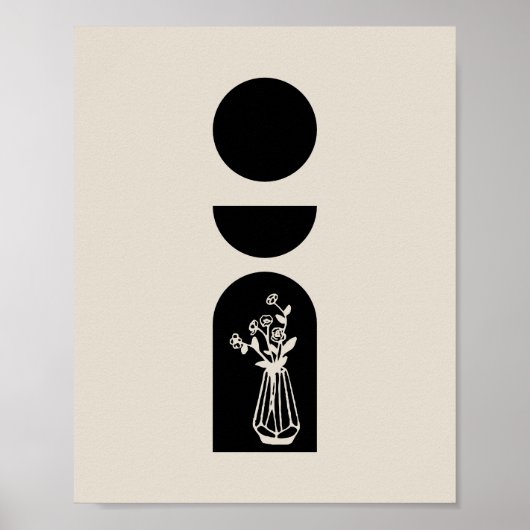 Boho Sun Moon Flower Pot boho bohemian ポスター (正面)