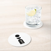 Boho Sun Moon Flower Pot boho bohemian ラウンドペーパーコースター (インサイチュ)