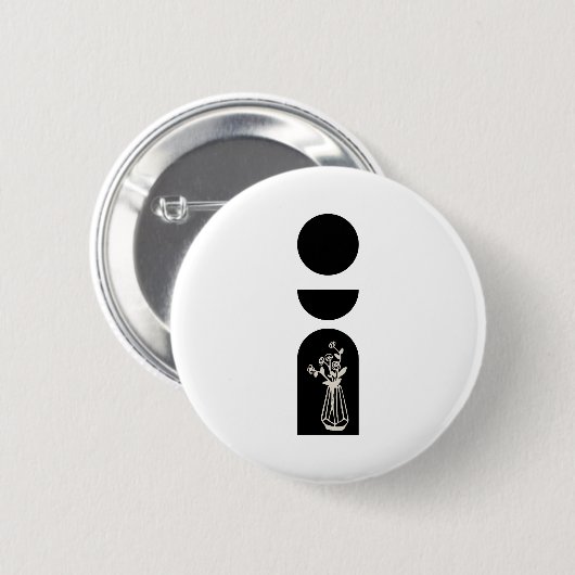 Boho Sun Moon Flower Pot boho bohemian 缶バッジ (正面&裏面)