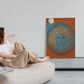 Boho Sun Moon Printable Wall Artポスター ポスター