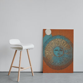Boho Sun Moon Printable Wall Artポスター ポスター