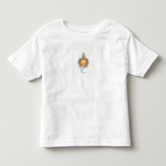 Boho Sun Moon Toddler T-Shirt Celestial Tee トドラーTシャツ (正面)